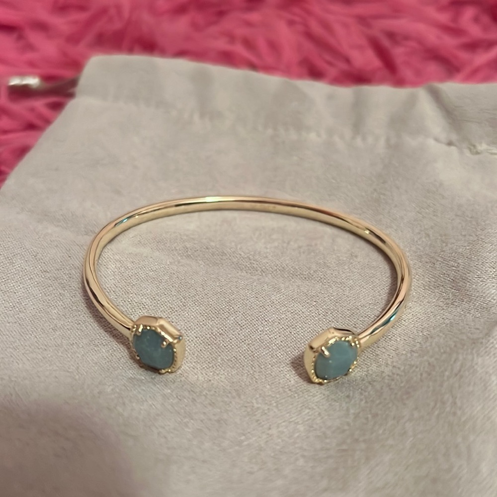 Kendra Scott Turquoise and Gold Cuff Bracelet